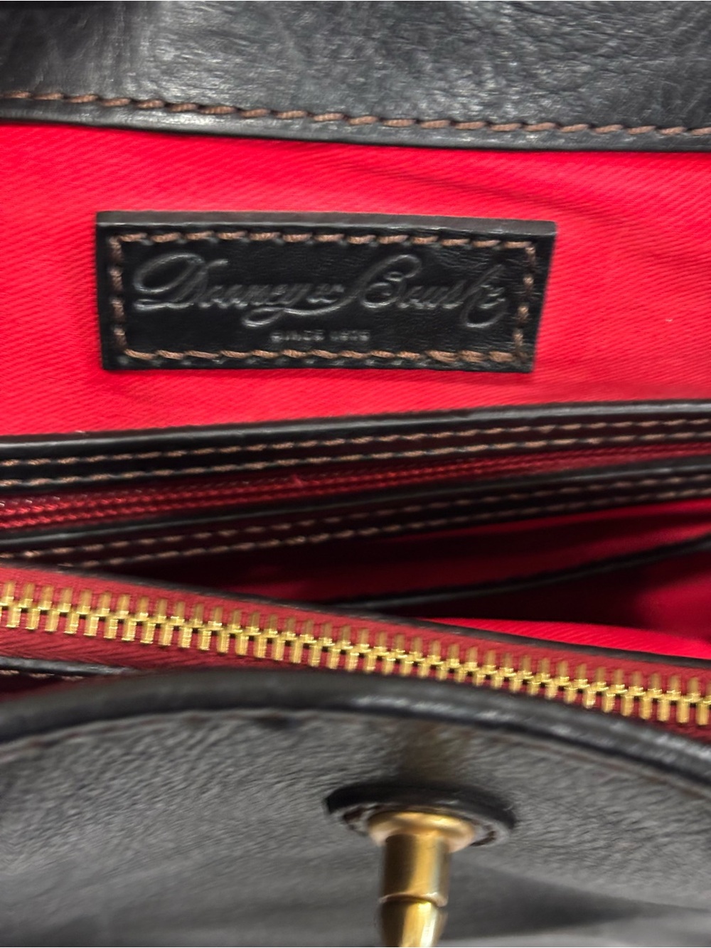 Dooney & Bourke Perry Satchel in Florentine Black Leather - Picture 9 of 11